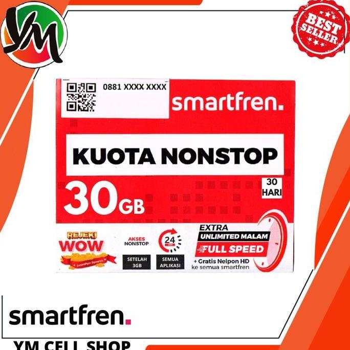 PERDANA KUOTA SMARTFREN UNLIMITED NONSTOP 30GB 30 HARI