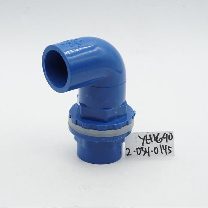 Blue 90 Degree Elbow Konektor Pipa Filter Akuarium 25 mm Garden Irrigation Aquarium Fish Tank Drain 