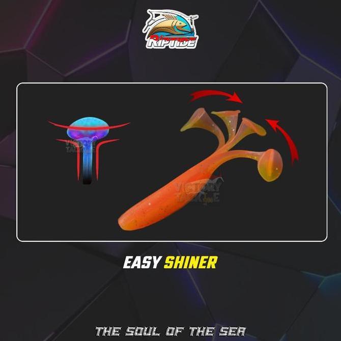 RIPTIDE VORTEX SOFT LURE PADDLE TAIL 5.5 CM 7 CM UMPAN PANCING UL ULTRALIGHT CASTING BAHAN KARET KEN