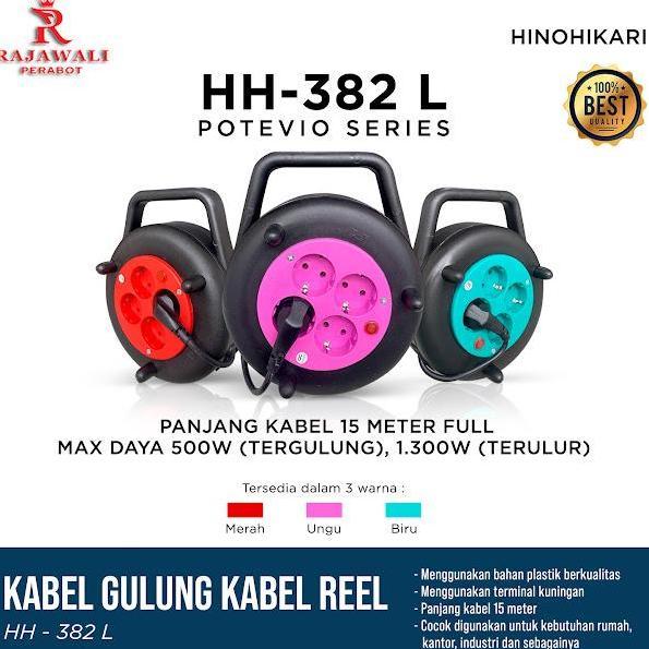 BEBAS ONGKIR - Kabel Roll Gulung 15 meter Stop Kontak Listrik Hinohikari