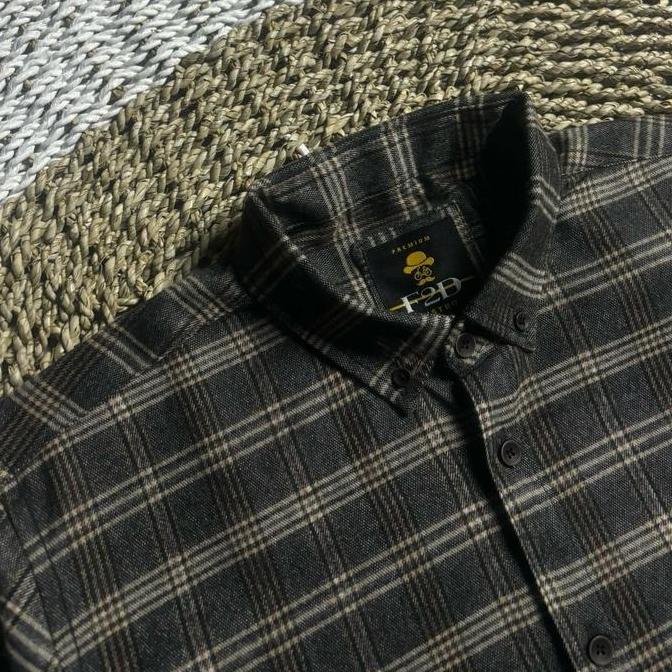 Termurah / Hot Sale Kemeja Flannel Lengan Panjang F2D Distro Premium Flannel Bahan Semi Wool Premium