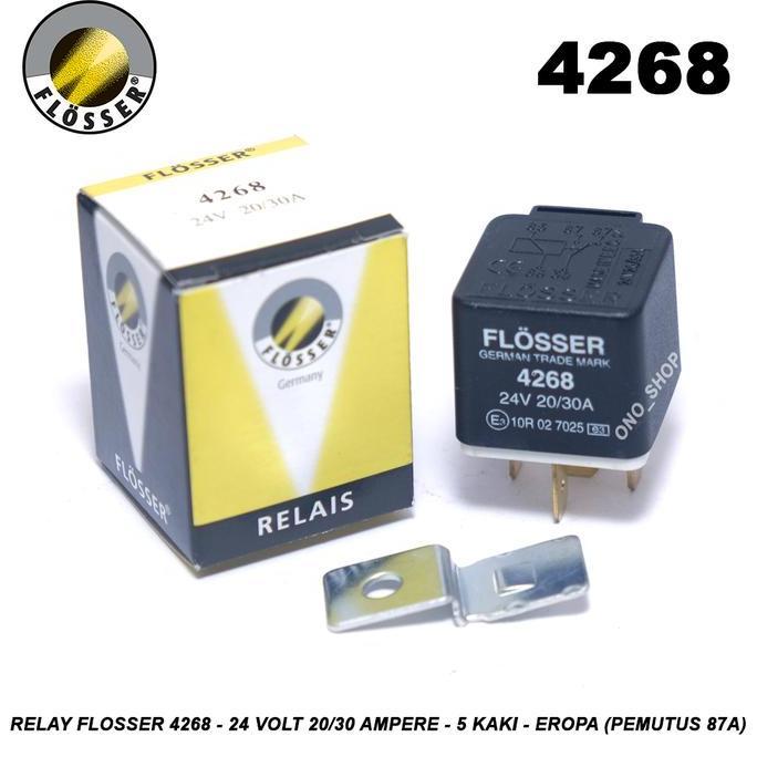 Promo Relay Flosser 24 Volt 20/30 Ampere 5 Kaki - 4268 Eropa - Plus Pemutus Diskon