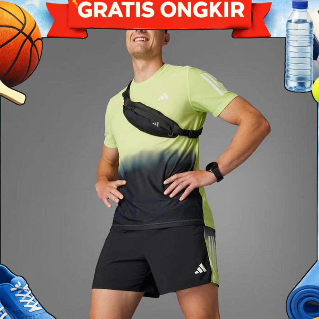 Adidas Own The Run Colorblock Climacool 5-Inch MenS Running Shorts - Black Green