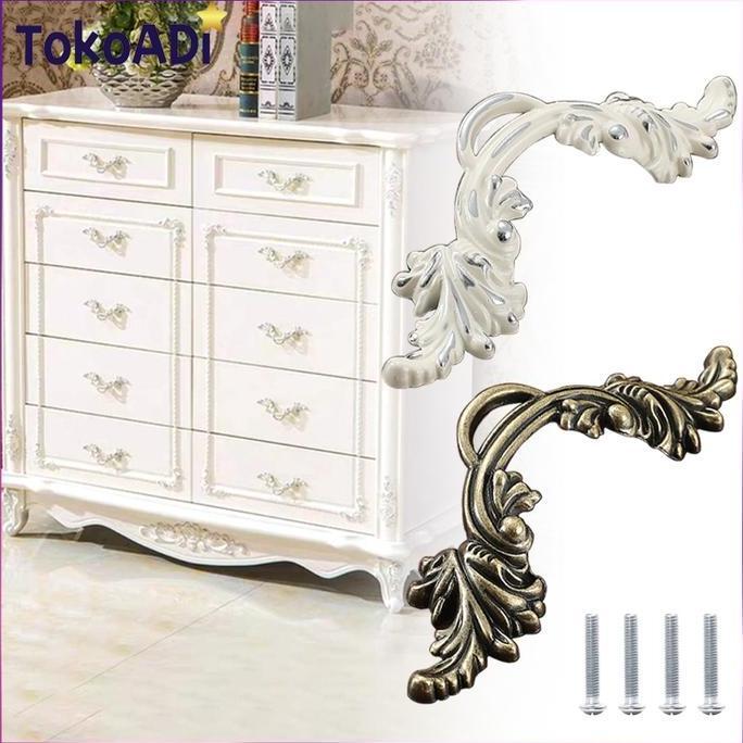 IDSTORE Tarikan Laci Lemari Vintage Klasik Tarikan Antik Gagang Pintu Lemari Laci Vintage Anti