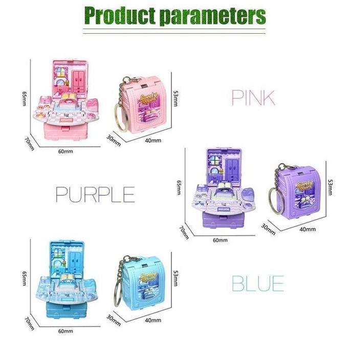 JALACA Gantungan Kunci Lipat 3D Pop Up Book Keychain Sanrio Mainan Dekompresi Kreatif Gantungan Tas 