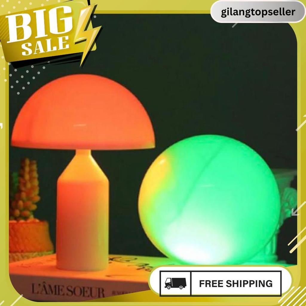 Nomaid.Id - Lampu Tidur Led Bentuk Jamur [Gratis Baterai Aa 2] - Lampu Meja Unik Cocok Untuk Pajanga