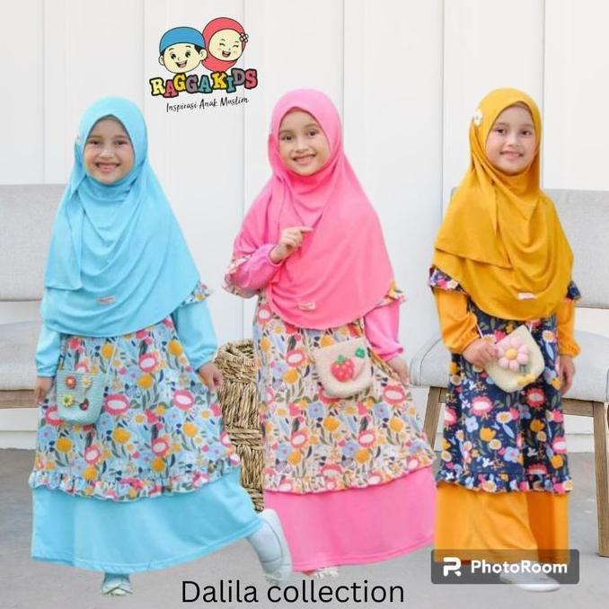 Rg 65 Gamis Anak Nyaman Motif Flower | Baju Gamis Anak Bahan Kaos Motif Bunga Dress Anak Perempuan