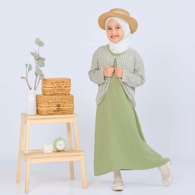 2-6Th Gamis Anak Perempuan Zahra Blazer Knit