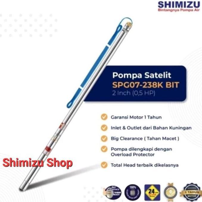 POMPA SUBMERSIBLE PUMP SHIMIZU POMPA SATELIT SHIMIZU SPG07-238K BIT 2 INCH (1/2 HP) ready