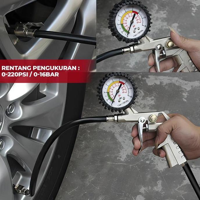 putristore014  - Alat Ukur Tekanan Ban Pengukur Tekanan Udara Ban Mobil Truk Inflator - 6624