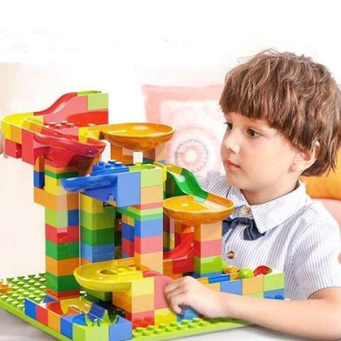 hermansyah_toba - gigitoy balok susun mainan anak 3-6 tahun meluncur blok bangunan edukasi kreatif &