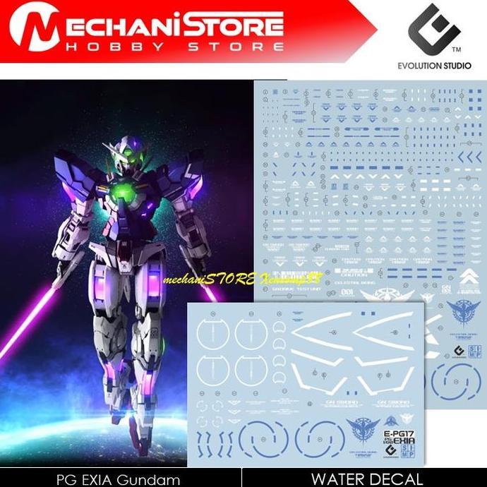 EVO Decal PG - PG17 Exia Gundam (Water Decal / Stiker SIMP Studio)