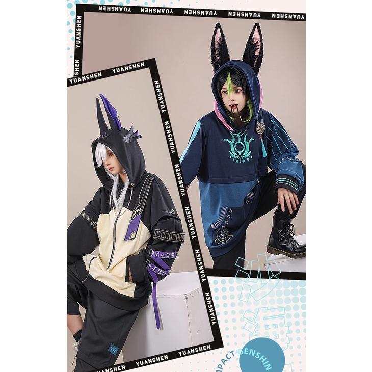 NEW Jaket Hoodie Sweater Game Genshin Impact Cyno Tighnari [terbaik][terlaris]