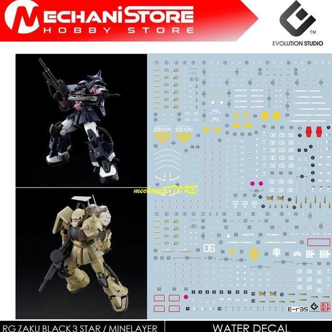 EVO Decal RG - RG35 Black Tri-Stars Zaku II / Zaku Minelayer