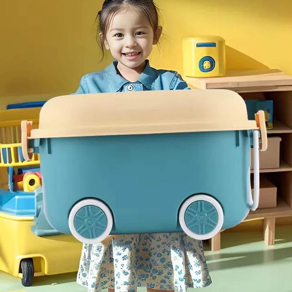 Container Box Plastik Kotak Penyimpanan Mainan Anak Storage Box Anak Dengan Roda Kotak Penyimpanan S