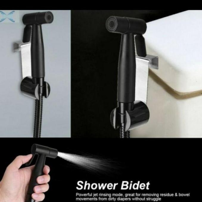 jet shower stainles hitam / shower bidet hitam