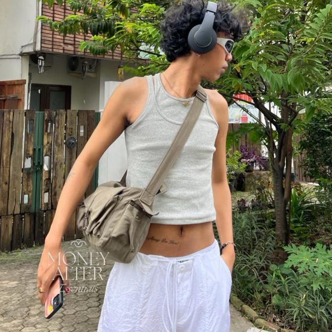 Megan Y2k Bag by Money Alter / Tas Selempang Bahan Kanvas / Military Bag