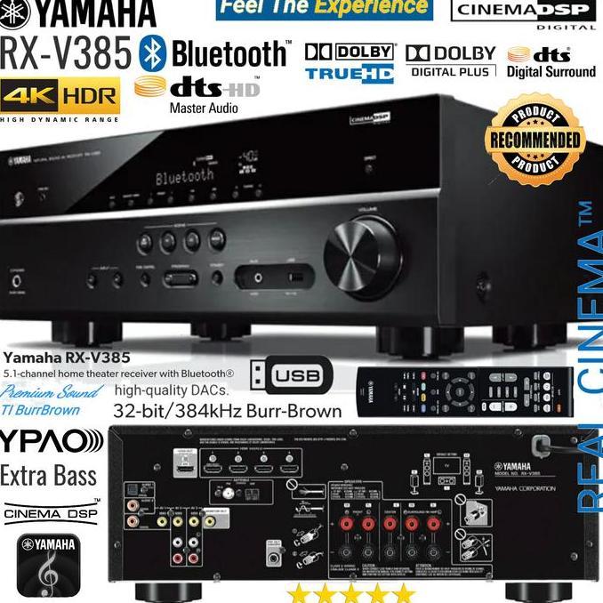 AMPLIFIER RECEIVER YAMAHA RX-V385 BLUETOOTH ORIGINAL DAN TERPERCAYA