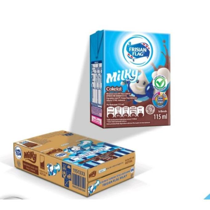 1 Dus Susu UHT Bendera 115ml Isi 36pcs / 1 Karton Frisian Flag UHT