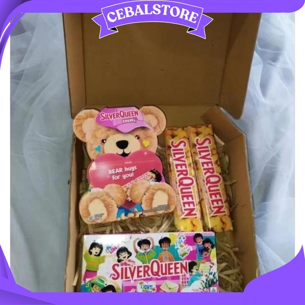 Hampers Coklat Silverqueen Beruang // Buket Silverqueen Beruang Promo Puncak
