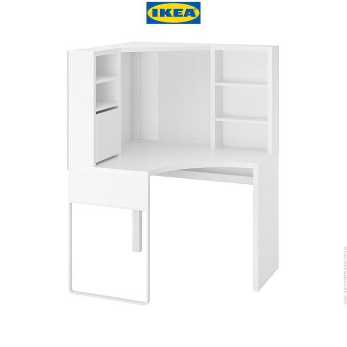 Ikea Micke Meja Kerja / Meja Belajar Sudut Minimalis 100X142 Cm