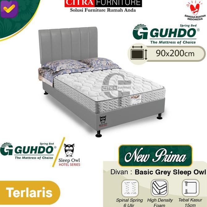 Guhdo Springbed New Prima 90X200X15 - Full Set | Gudho Spring Bed