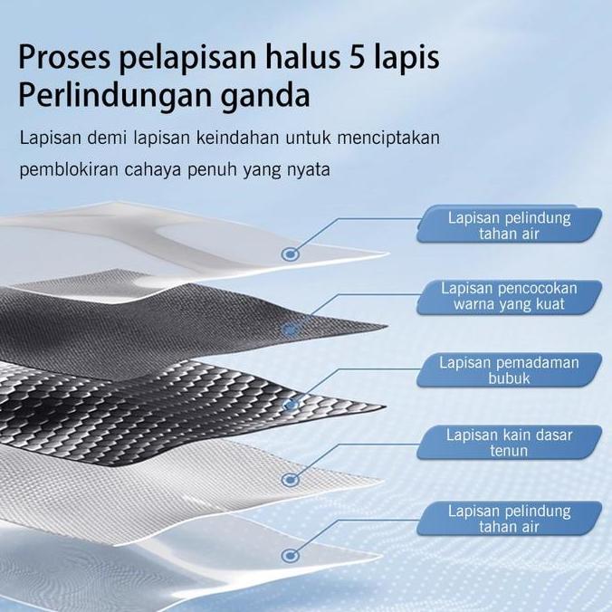 Spesial Roller Blind  Tirai Jendela Minimalis Tanpa Batang | Blackout 100% Gorden Gulung Aesthetic D