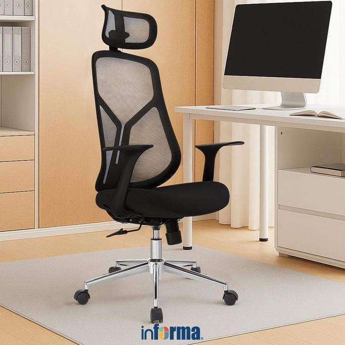 Informa Ziko Kursi Kantor Sandaran Tinggi - Hitam