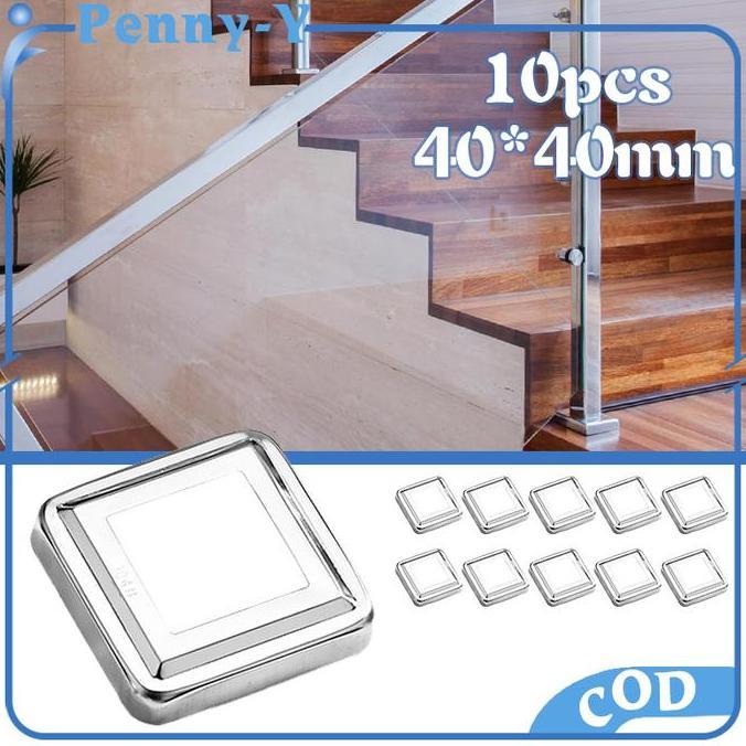 LOLY 10pcs Ring Hollow 40x40 Tapak Hollow Stainless Steel Ring Hollo