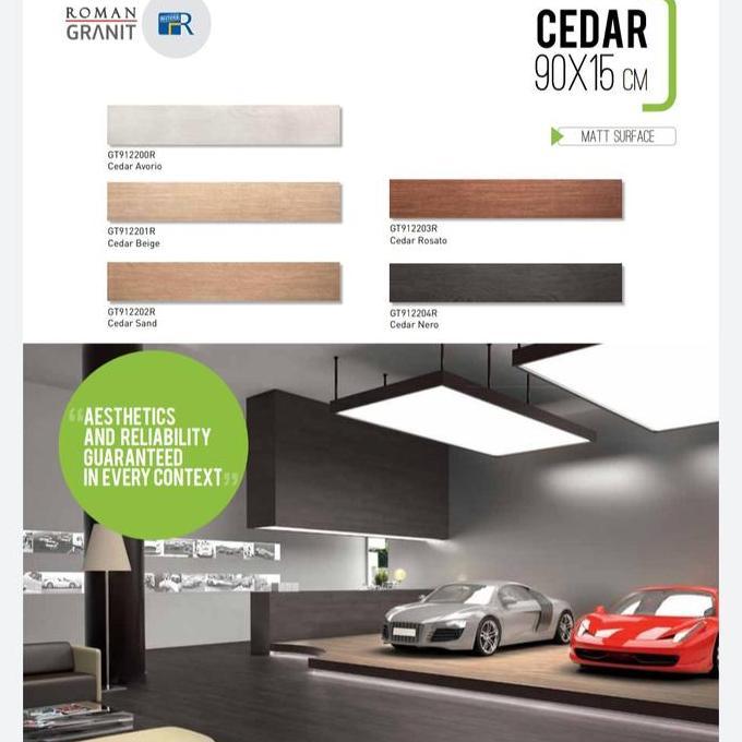 CEDAR NERO 90X15/GT912204R/ROMAN GRANIT/LANTAI HITAM/KERAMIK LANTAI LA