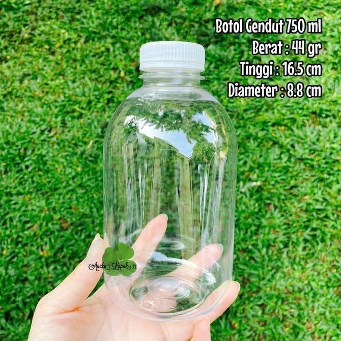 XALARA Botol GENDUT 750 ml botol plastik sirup kopi unik lucu boba SKLB