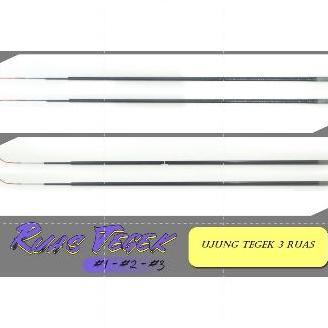 Ujung Joran ( Tegek ) 3 Ruas Paling Ujung Serbaguna Bahan Carbon Halus Allshop