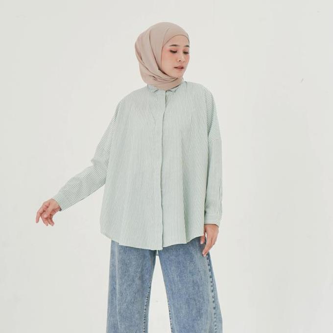 Termurah / Hot Sale Velmo.Id Yuki Shirt Katun - Atasan Wanita Oversize - Baju Wanita Allsize Fit To 
