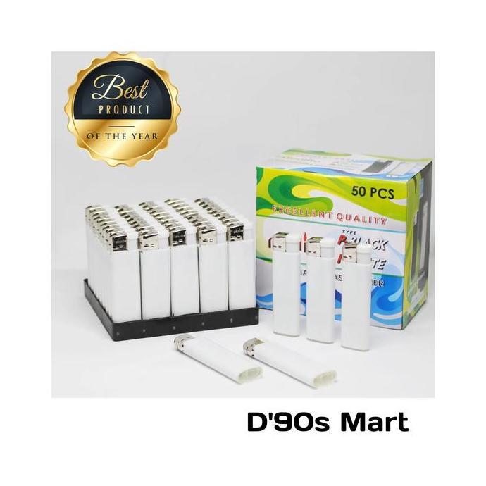 korek Api Gas Magnet  polos putih isi 50 pcs