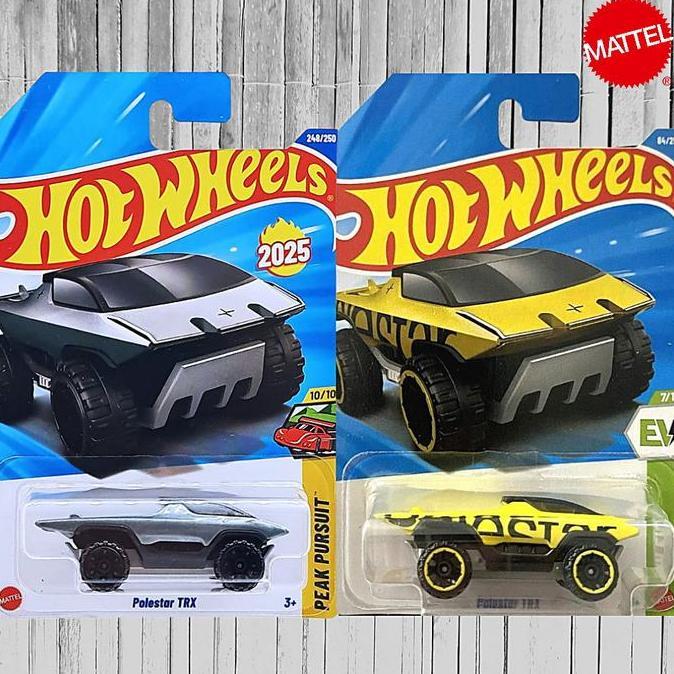 Hot Wheels Polestar TRX Silver Kuning - Diecast Mobil Listrik Offroad