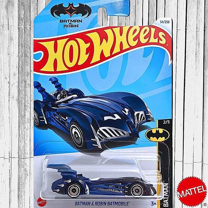 Hot Wheels Batman & Robin Biru Tua Diecast Mobil Batman