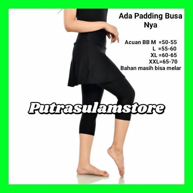 WOVLO Celana Sepeda Balap 3/4 Rok Wanita - Celana Sepeda Ketat Padding Busa