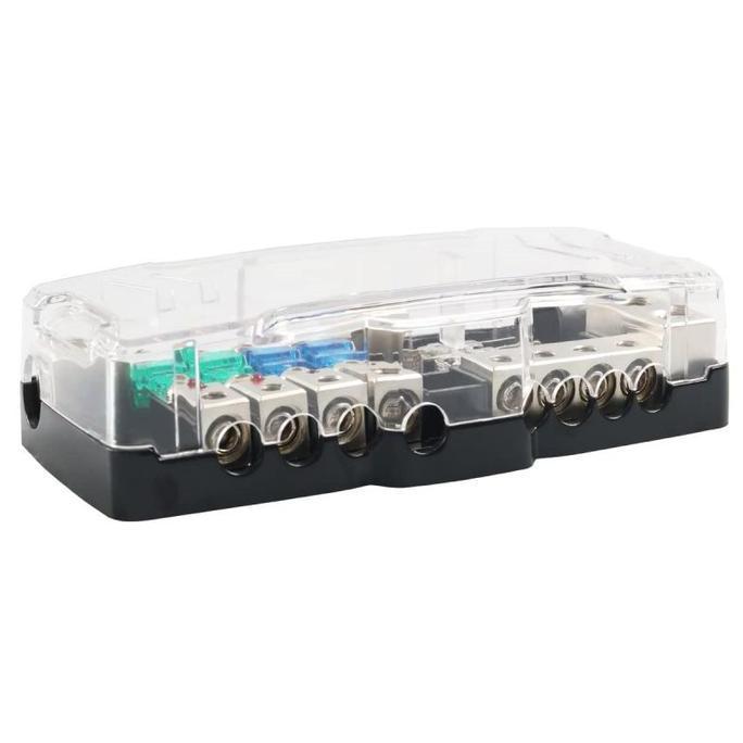 DOVLAND Fuse Distribution Ground Block Audio Anl Fuse Holder 4 Way Output 2 Car Audio Stereo Anl Fus