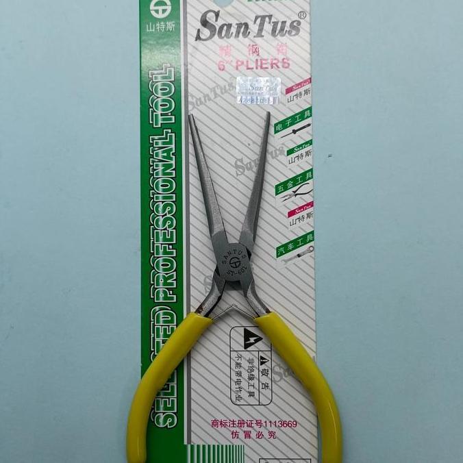 Tang Jepit Lancip Kecil Rata 5" Inch Santus St-601