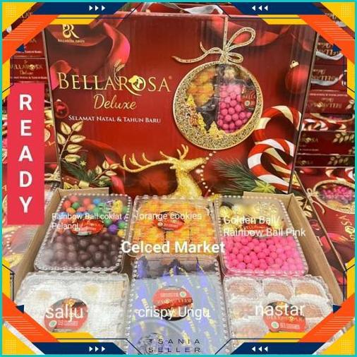 Kue Kering Natal Bellarosa Deluxe Isi 6 Macam Kue Snack Coklat | Hampers Kado Parcel Gift Hadiah Nat