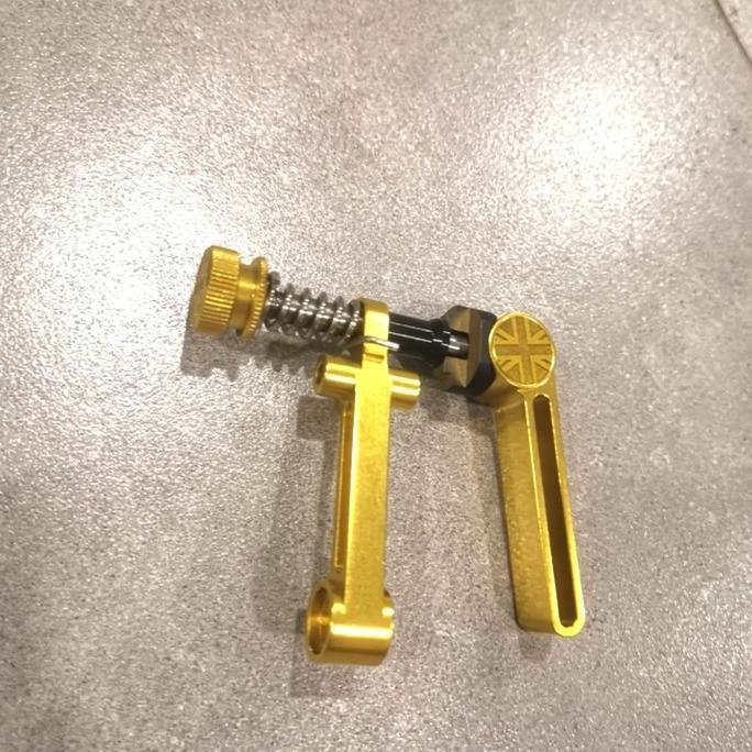 Seatclamp F-PLUS union Jack GOLD for Seli BromptonN 3sixty kreuz