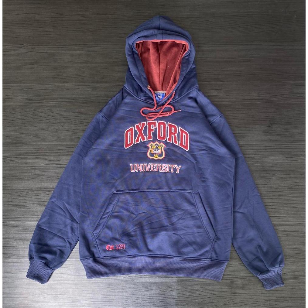 CUCI GUDANG HOODIE OXFORD USA KATUN PLEC TEBAL BORDIR