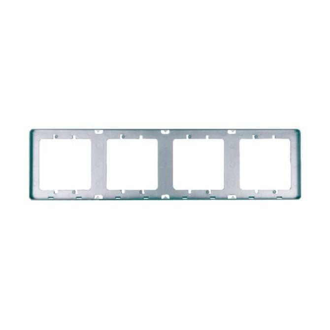 Frame 4gang titanium v11 silver nero. 4gang frame nero v11 silver original