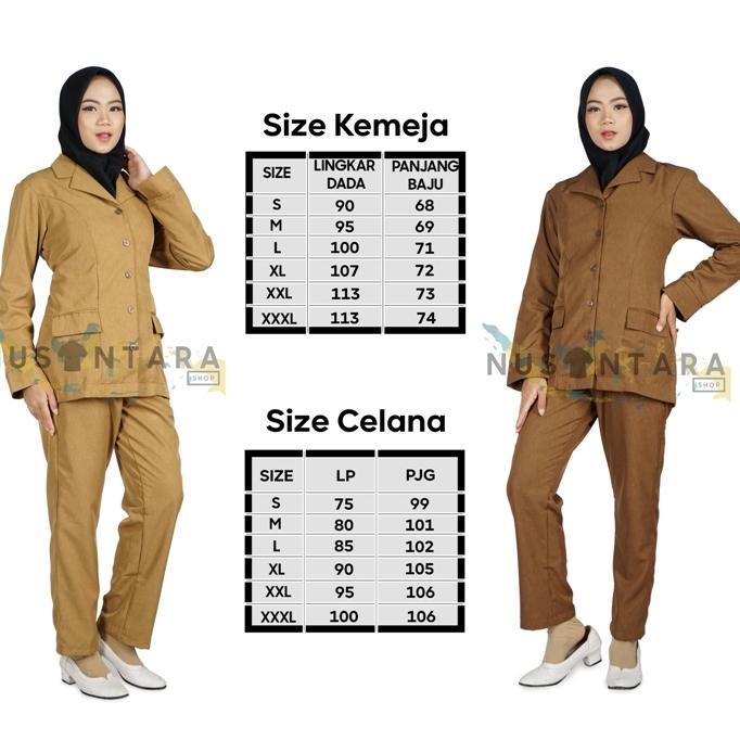 Harga Miring Seragam Pns Wanita Seragam Pdh Wanita Keki Tua Keki Muda Bawahan Celana Model Kemeja Sa
