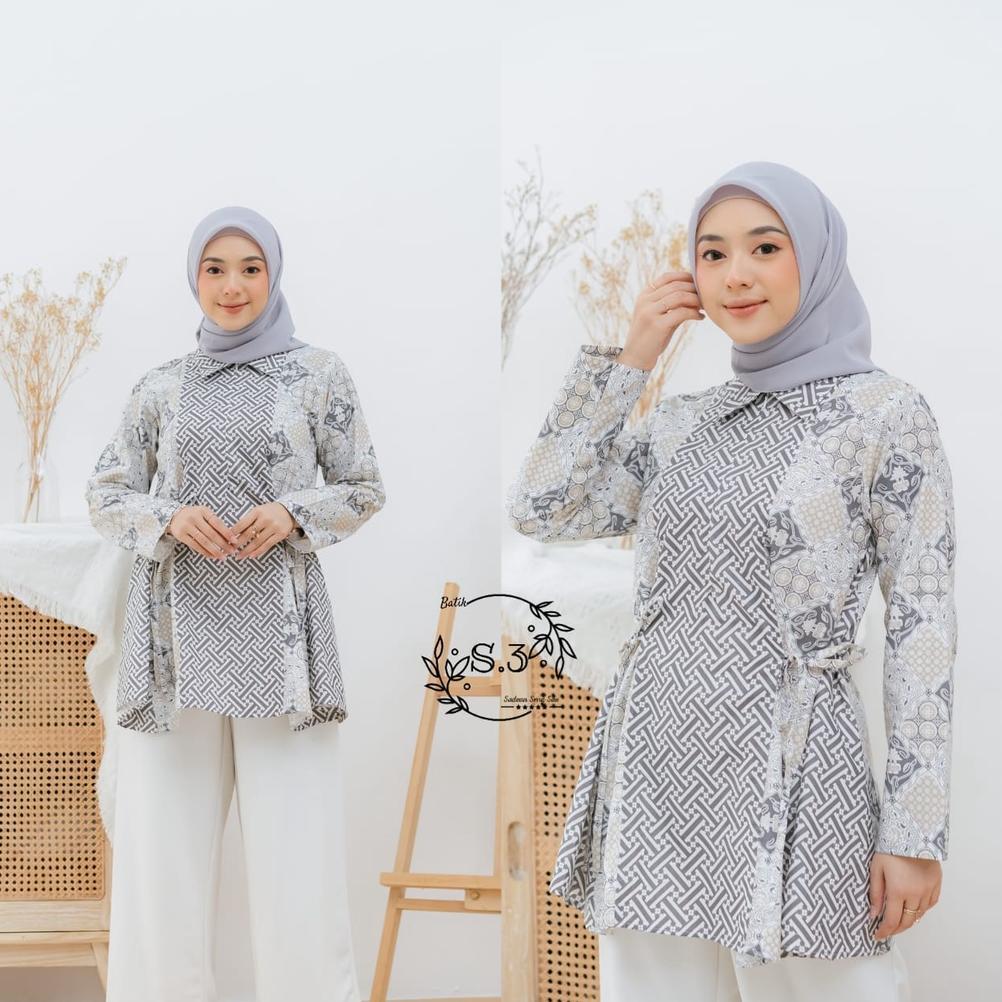 Grade Ori Batik Wanita | Batik Kerja Wanit | Batik Wanita Modern | Baju Batik Wanita | Atasan Batik 