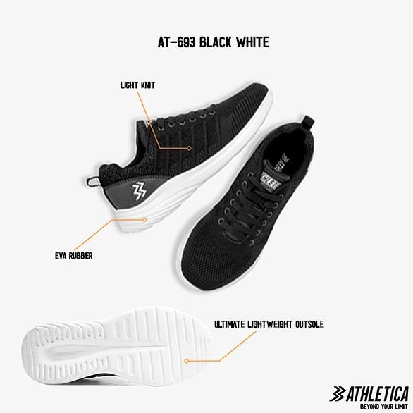 TERBARU GEOFF MAX -  AT-693 BLACK WHITE  SEPATU OLAHRAGA PRIA WANITA