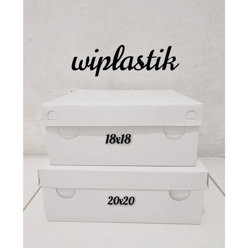 (50PCS) Dus TPS 18x18 / kotak nasi polos/ nasi kotak / dus makanan nasi motif polos untuk catering d