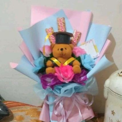 bucket silverqueen/bucket boneka wisuda/(free kartu ucapan)