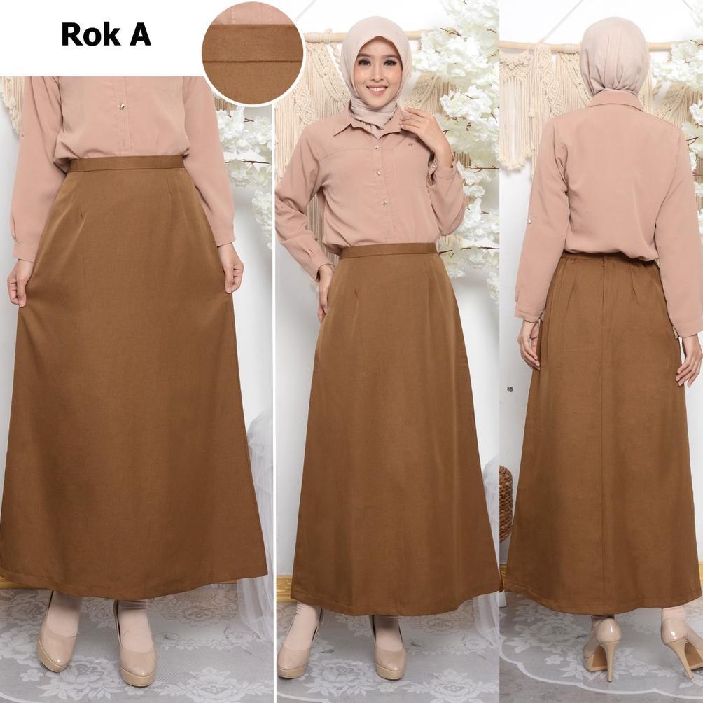 Bergaransi Rok Pemda Rok Panjang Wanita Rok Guru Pns Rok Kerja Rok Khaki Panjang Rok Span Warna Cokl