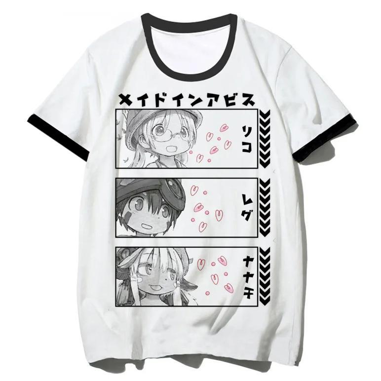 made in abyss tshirt clothing men streetwear japanese anime 2022 y2k clothes manga graphic